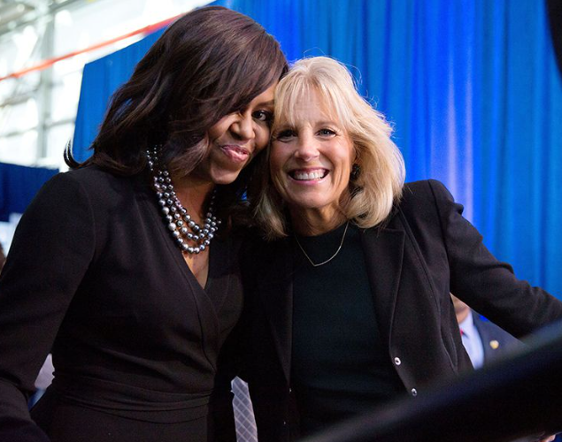 Jill Biden and Michelle Obama