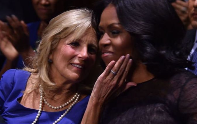 Jill Biden and Michelle Obama